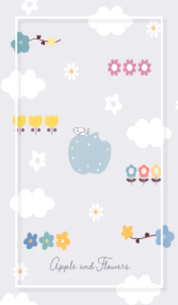 [LINE着せ替え] violet 花とアップル11_1の画像1