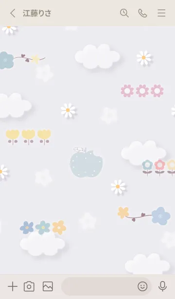 [LINE着せ替え] violet 花とアップル11_1の画像2