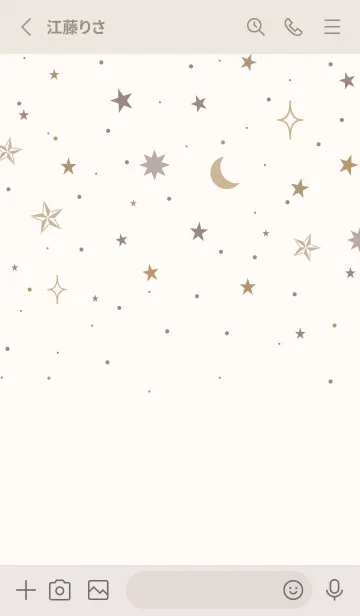 [LINE着せ替え] MANY STARS-NATURAL BEIGEの画像2