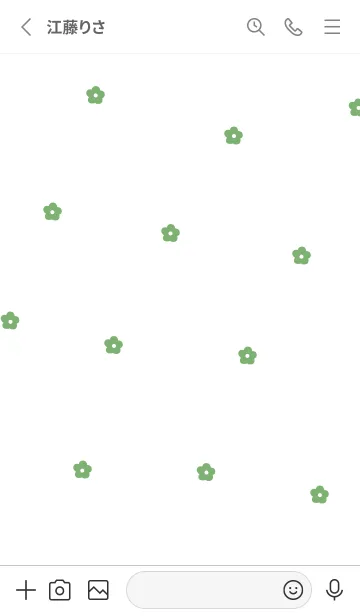 [LINE着せ替え] お花柄（naturalgreen)の画像2
