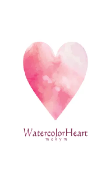 [LINE着せ替え] Watercolor Heart Red -MEKYM- 26の画像1