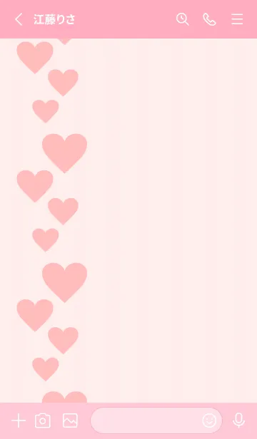 [LINE着せ替え] ハート 線 左27の画像2