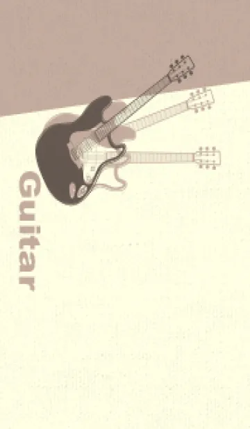 [LINE着せ替え] エレキギター Line  栗色の画像1