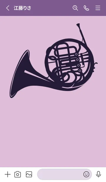 [LINE着せ替え] ホルンの楽器きせかえ ペールライラックの画像2