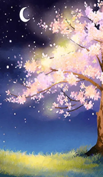 [LINE着せ替え] 美しい夜桜の着せかえ#1041の画像1