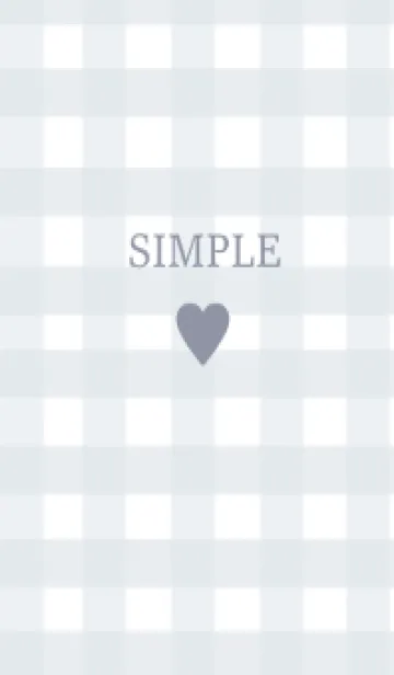 [LINE着せ替え] SIMPLE HEART :check bluegrayの画像1