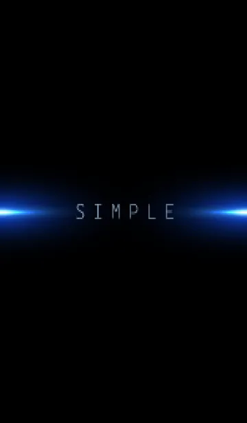 [LINE着せ替え] SIMPLE BLUE LIGHT - BLACK 5の画像1