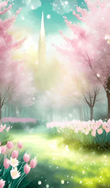 [LINE着せ替え] 優美な春の風景の着せかえ(Spring-822)の画像1