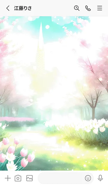 [LINE着せ替え] 優美な春の風景の着せかえ(Spring-822)の画像2