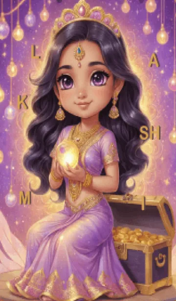 [LINE着せ替え] Purple Lakshmi  Rich & Rich Theme (JP)の画像1