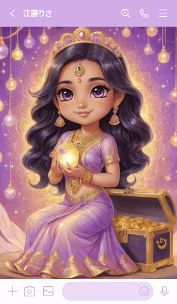 [LINE着せ替え] Purple Lakshmi  Rich & Rich Theme (JP)の画像2