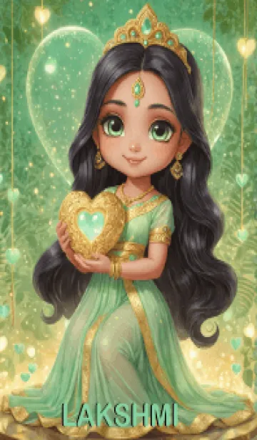 [LINE着せ替え] Green Lakshmi For Rich & Rich Theme (JP)の画像1