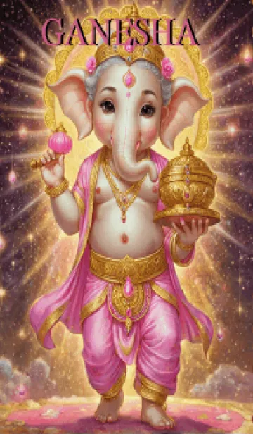[LINE着せ替え] Pink Ganesha Wealth and Rich Theme (JP)の画像1