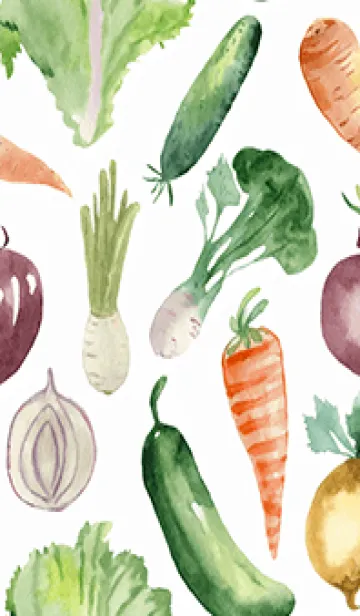 [LINE着せ替え] 【シンプル】お野菜の着せかえ#959の画像1