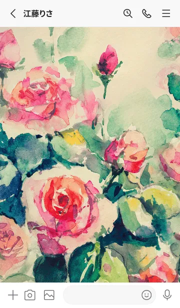 [LINE着せ替え] 薔薇(バラ)の花の着せかえ(R4125)の画像2