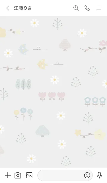 [LINE着せ替え] flower garden01_1の画像2