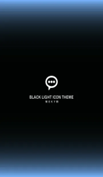 [LINE着せ替え] LIGHT ICON THEME-BLACK 5の画像1