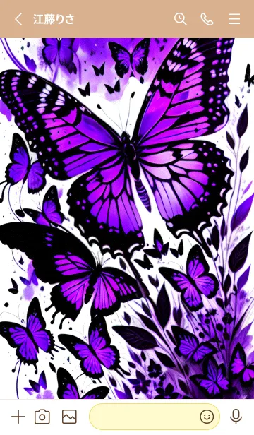 [LINE着せ替え] 幸運な紫の蝶 - 運気を高める 4Q8jhの画像2