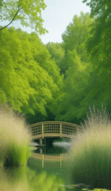 [LINE着せ替え] 春の静かな湖畔の森 ZmLk8の画像1