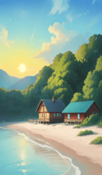 [LINE着せ替え] 海辺のバケーションコテージ VGaDFの画像1