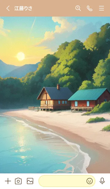 [LINE着せ替え] 海辺のバケーションコテージ VGaDFの画像2