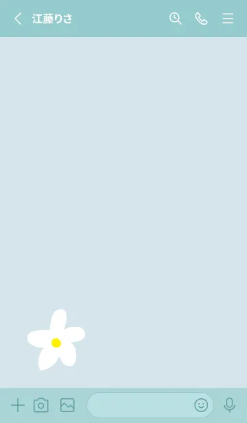 [LINE着せ替え] 白い花 ナチュラル2の画像2