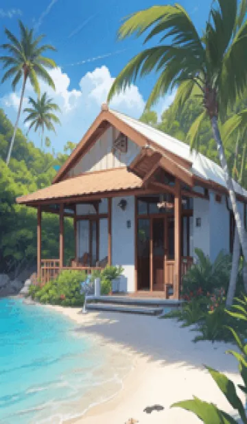 [LINE着せ替え] 海辺のバケーションコテージ D4Ss6の画像1