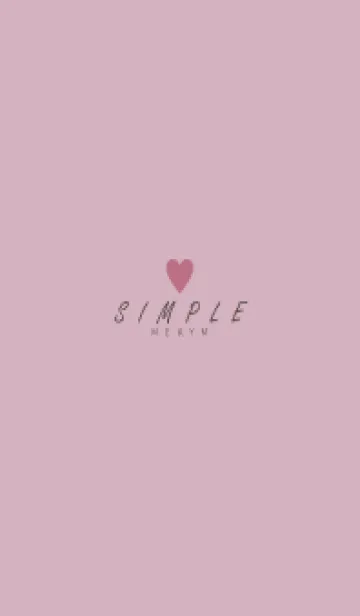 [LINE着せ替え] DUSKY-PINK BROWN SIMPLE HEARTの画像1
