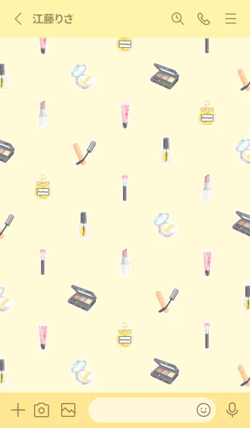 [LINE着せ替え] Cosmetics -dusty yellow-【修正版】の画像2