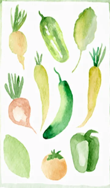 [LINE着せ替え] 【シンプル】お野菜の着せかえ#969の画像1