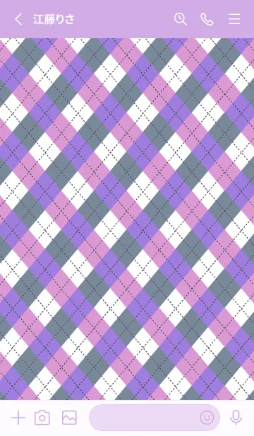 [LINE着せ替え] アーガイル チェック /24の画像2
