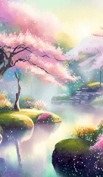 [LINE着せ替え] 優美な春の風景の着せかえ(Spring-4999)の画像1