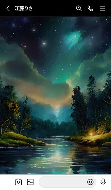 [LINE着せ替え] 綺麗な星空の夜景着せかえ#1224の画像2