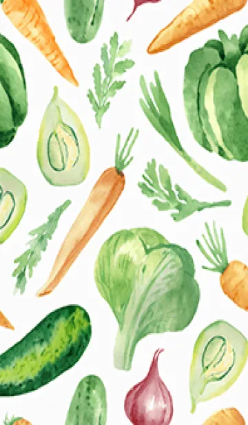 [LINE着せ替え] 【シンプル】お野菜の着せかえ#967の画像1