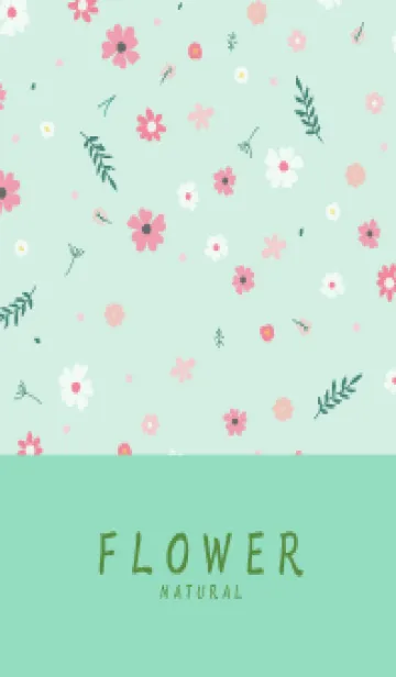 [LINE着せ替え] FLOWER MINT GREEN-NATURAL 16の画像1