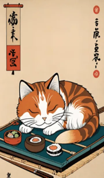 [LINE着せ替え] 浮世絵 ミャオミャオ猫 284475の画像1