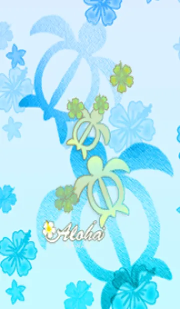 [LINE着せ替え] 幸運のホヌ★ハワイ＊ALOHA+295a【修正版】の画像1
