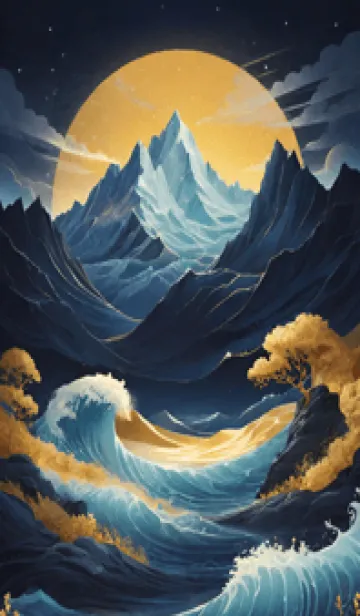 [LINE着せ替え] 浮世絵 ミャオミャオ 8d341Dの画像1