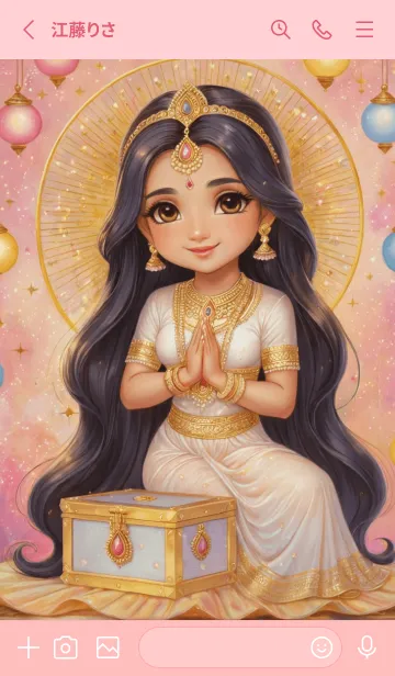 [LINE着せ替え] White Lakshmi For Win Lottery & Rich(JP)の画像2