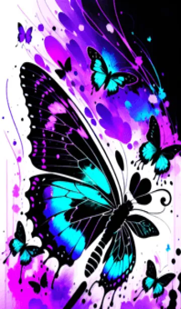 [LINE着せ替え] 幸運な紫の蝶 - 運気を高める SeODhの画像1