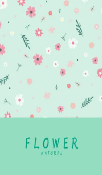 [LINE着せ替え] FLOWER MINT GREEN-NATURAL 17の画像1
