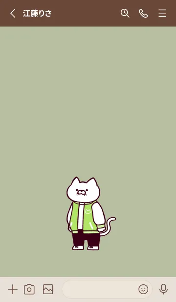 [LINE着せ替え] スタジャンにゃん(くすみ04)の画像2