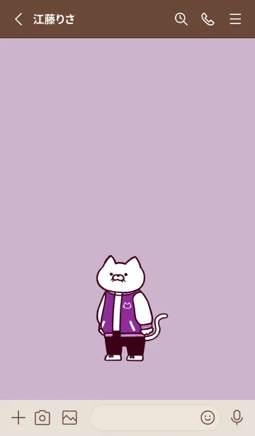 [LINE着せ替え] スタジャンにゃん(くすみ08)の画像2