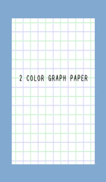 [LINE着せ替え] 2色方眼紙/グリーン&パープル/くすみブルーの画像1