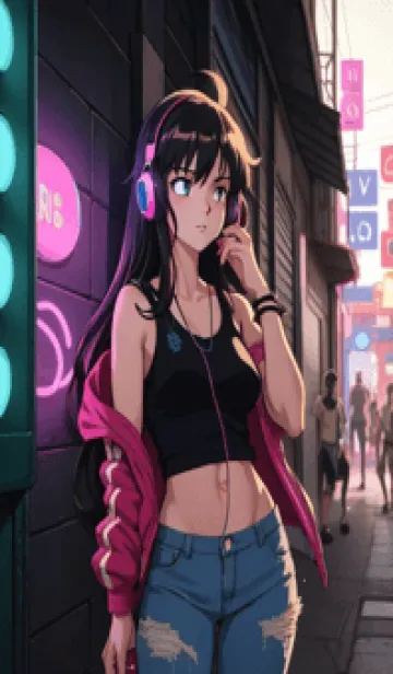 [LINE着せ替え] そのまま  - 都会の女の子 x1IV7の画像1