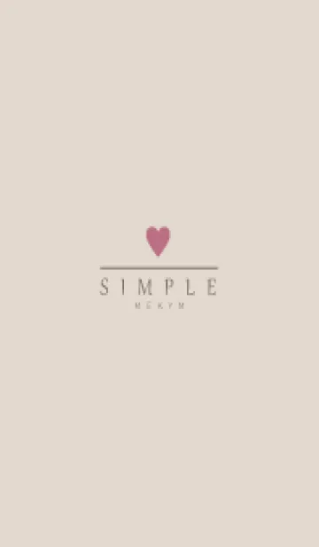 [LINE着せ替え] DUSKY-BEIGE SIMPLE HEARTの画像1