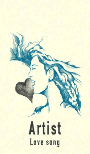 [LINE着せ替え] Artist 愛の歌 鴨の羽色の画像1