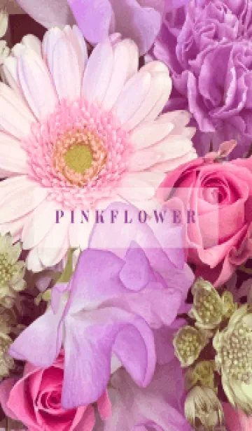 [LINE着せ替え] LOVE FLOWER-PURPLE&PINK 57の画像1