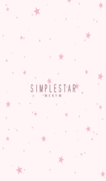 [LINE着せ替え] SIMPLE STAR-PINK WHITE- 9の画像1