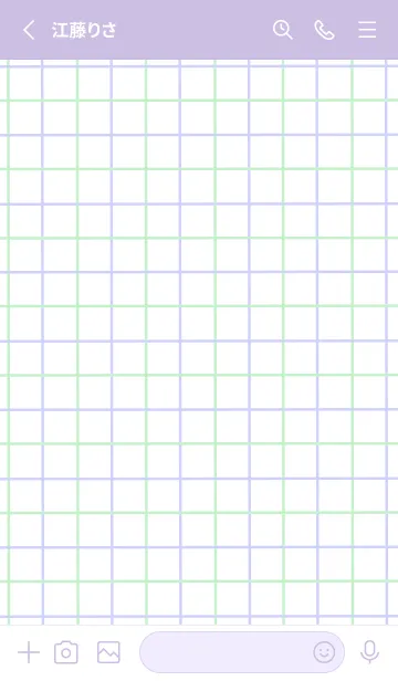 [LINE着せ替え] 2色方眼紙/グリーン&パープル/くすみ紫の画像2